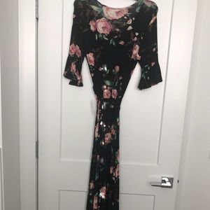 Floral pattern maxi dress